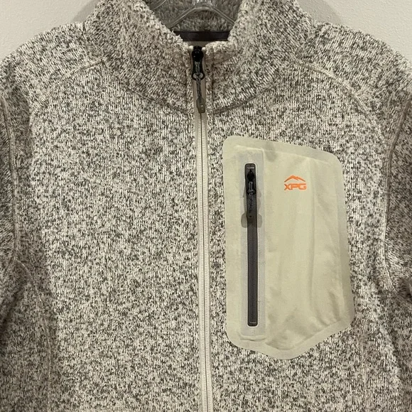 Cabela's XPG Jacket Men's L Gray Crème Extreme Performance Gear Full Zip Fleece - Picture 2 of 6